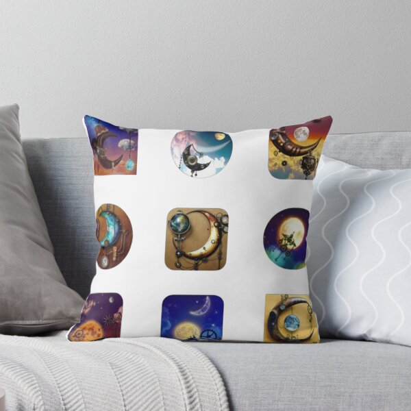 Item preview, Paisajes de fantasía con estilo steampunk Luna y Tierra designed and sold by DuniDesign.