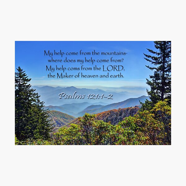 Psalm 121 1 2 Fotodruck Von Venny Redbubble