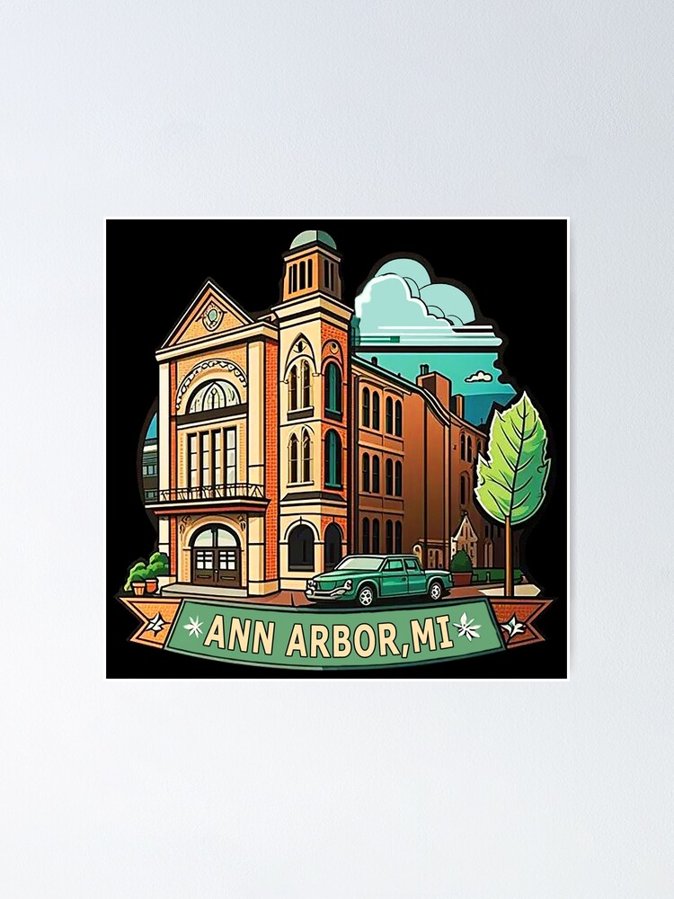 Ann Arbor Michigan Wall Art Michigan Wolverines Art Tapestry 