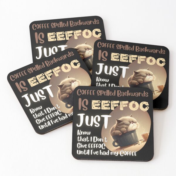 Item preview, Coffee Spelled Backwards designed and sold by Cute-Jory-Store.