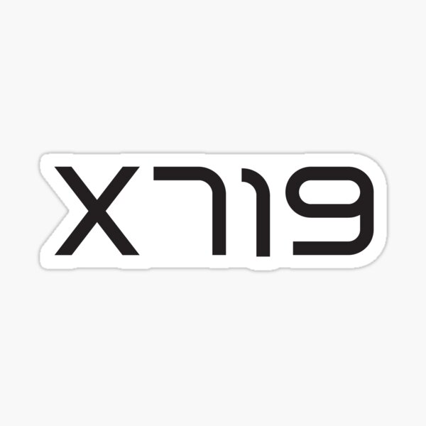 X719 logo black Sticker