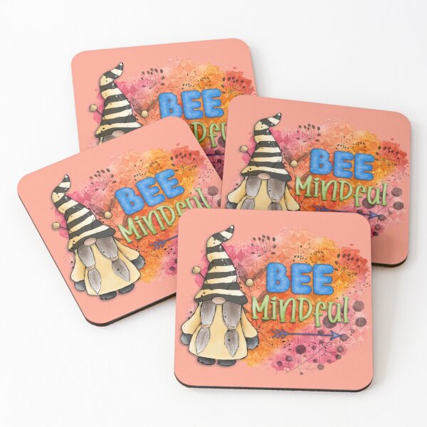 Item preview, Bee mindful garden gnome watercolour design designed and sold by CharlieCreates.