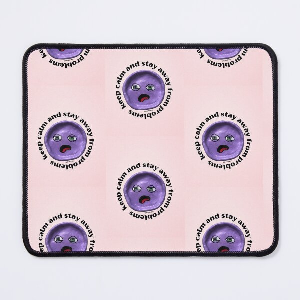 Item preview, Keep Calm and Stay Away From Problems Purple Blob Dude, Aesthetic Pink | lilsboobthangs designed and sold by lilsboobthangs.
