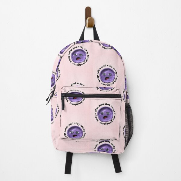 Item preview, Keep Calm and Stay Away From Problems Purple Blob Dude, Aesthetic Pink | lilsboobthangs designed and sold by lilsboobthangs.