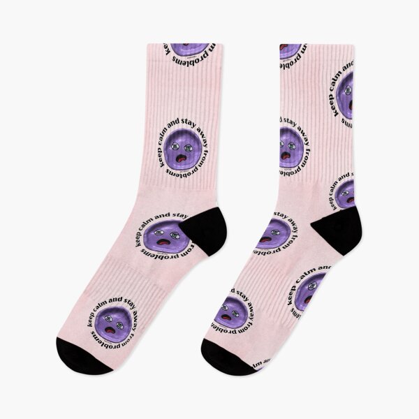 Item preview, Keep Calm and Stay Away From Problems Purple Blob Dude, Aesthetic Pink | lilsboobthangs designed and sold by lilsboobthangs.