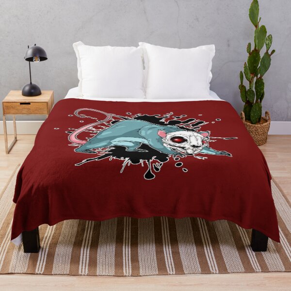 Item preview, Grunge, red-eyed skull rodent rat splat designed and sold by iduzarts.
