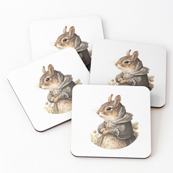 Item preview, Victorian Style Critter squirrel mouse Tasha Tudor style designed and sold by dzineNJ.