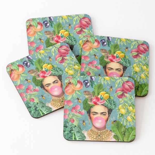 Item preview, Frida Kahlo Vegan Gum Teal designed and sold by Muycote.