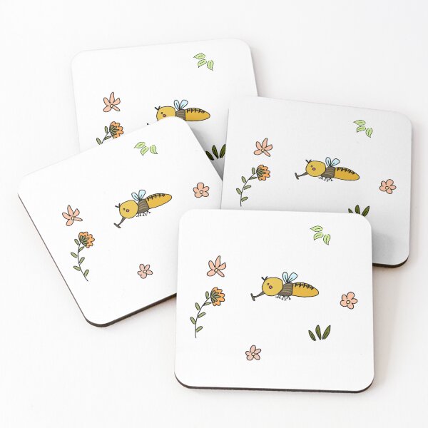 Item preview, Cute cartoon hoverfly and flowers.  designed and sold by Sintija Valucka.