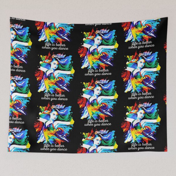 Item preview, Life is better when you dance - abstract dancer designed and sold by EvergreenWhimsy.