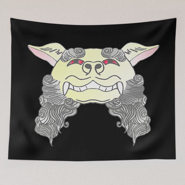 Item preview, Guardian dog, cool Asian motifs, komainu designed and sold by Kirei-Lily.