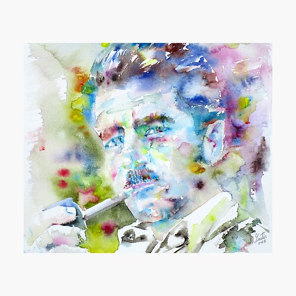 Item preview, WILLIAM FAULKNER - watercolor portrait.3 designed and sold by lautir.