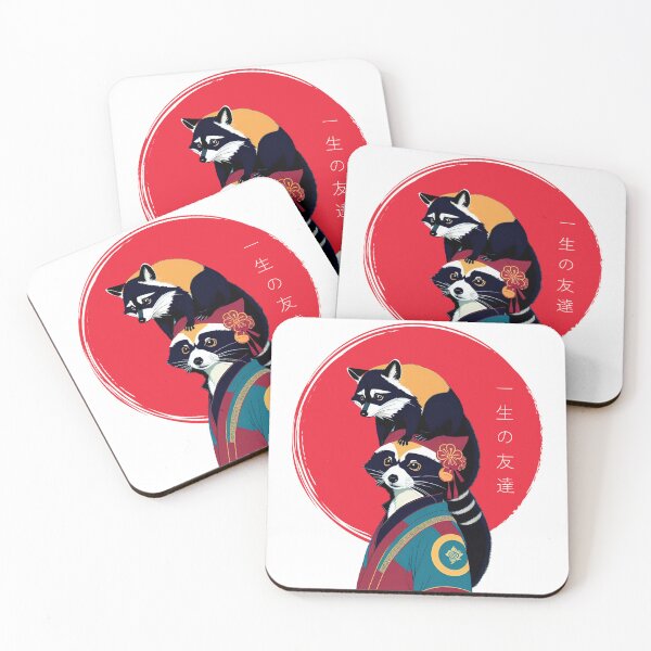 Item preview, Friends for Ever/ Raccoon Friends/ Japanese-themed/ 生の友達/  designed and sold by DelMoore93.