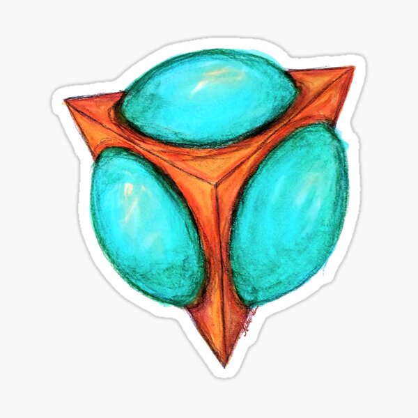 Tetrahedrosphere Ink and Color 1 Sticker