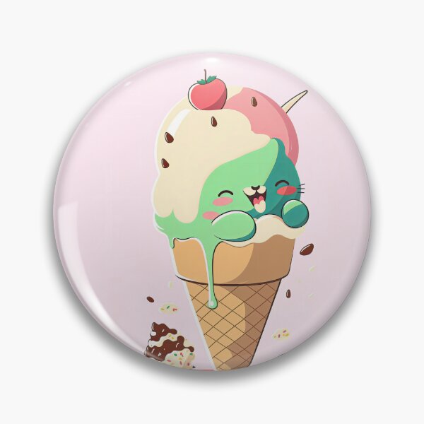 Item preview, I'm Just Here for the Free Ice Cream Kitty Cat designed and sold by wildcrazylove.
