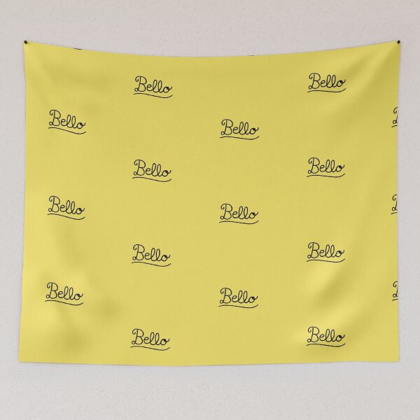 Item preview, Funny Bello Hello Typography in Yellow and Black designed and sold by Blkstrawberry.
