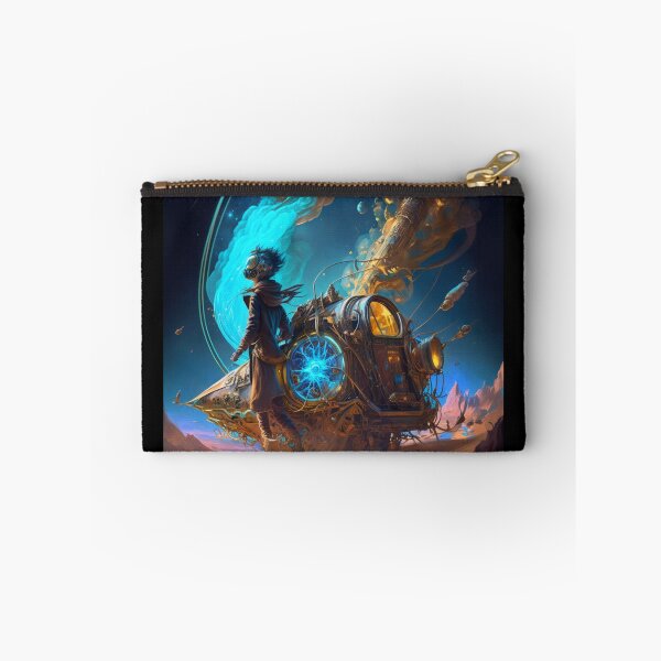 Item preview, Timetraveler Drifting Through a Space Desert with Glass Trees, Featuring a Blend of Sci-Fi and Fantasy Elements designed and sold by kfir marco.