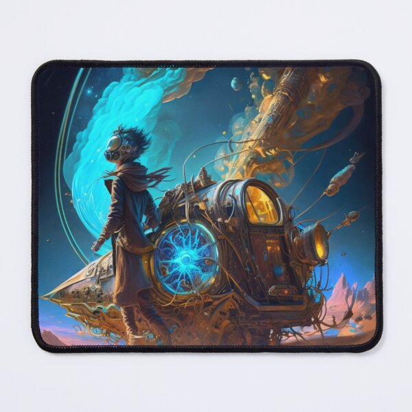 Item preview, Timetraveler Drifting Through a Space Desert with Glass Trees, Featuring a Blend of Sci-Fi and Fantasy Elements designed and sold by kfir marco.