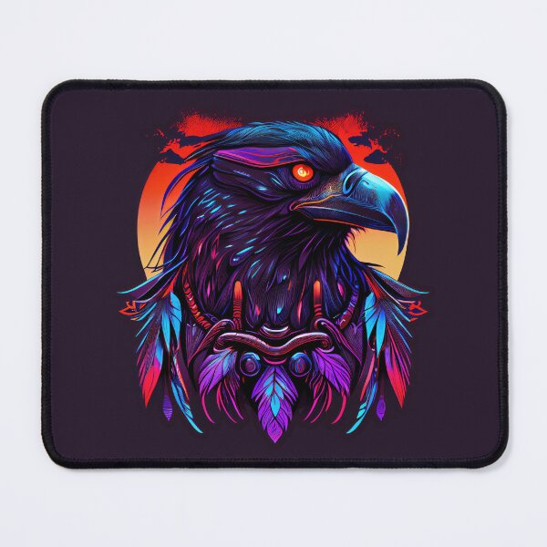 Item preview, Retro Hawk - Synthwave Raven Eagle designed and sold by Odd World.