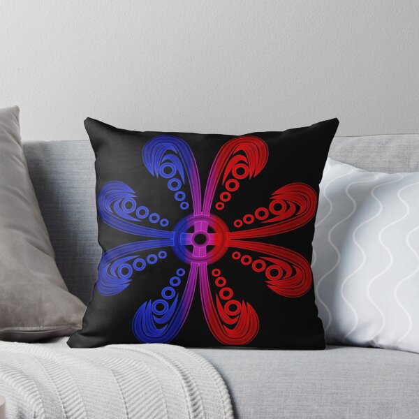 Item preview, Futuristic flower cross star sign red blue designed and sold by Dorota Didyk.