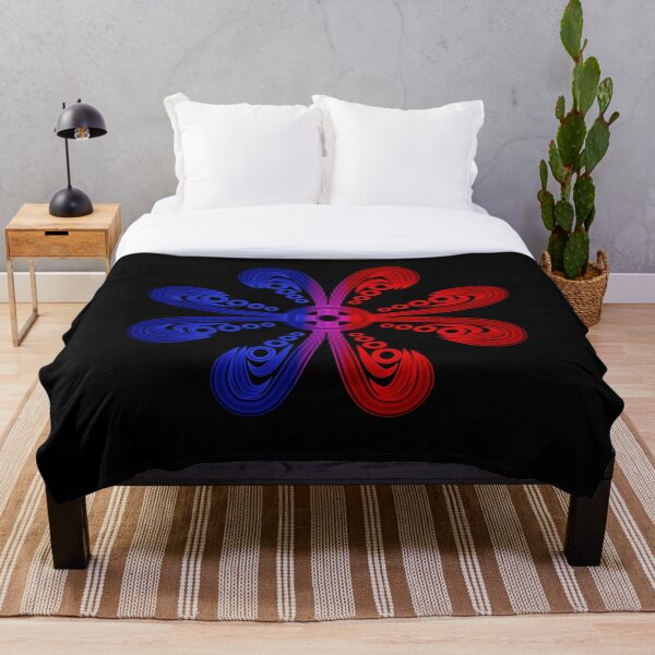 Item preview, Futuristic flower cross star sign red blue designed and sold by Dorota Didyk.
