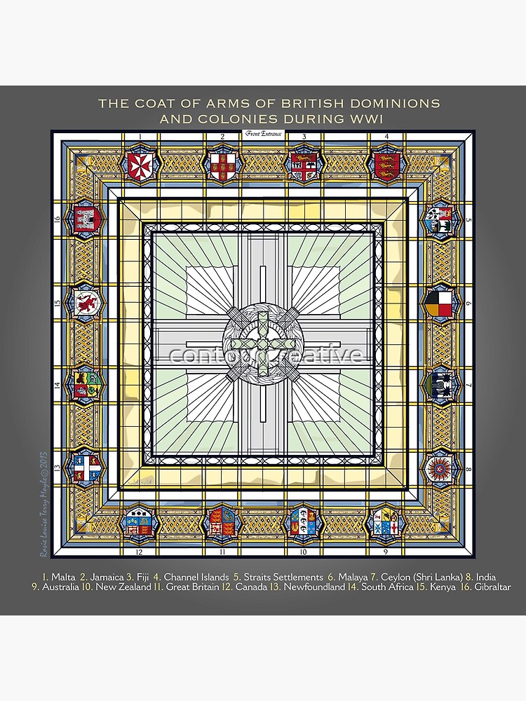 "Museum of Auckland Stained Glass Ceiling" Poster by contourcreative