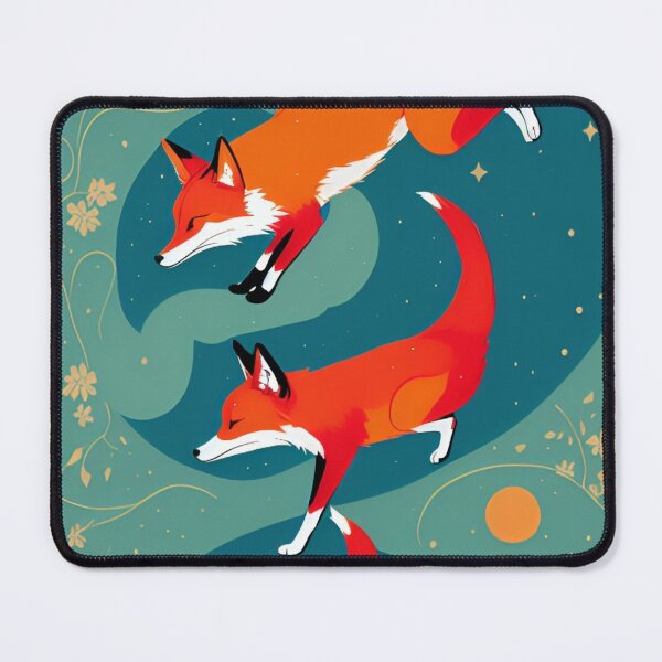 Item preview, Fox Yoga Floral Flower Design designed and sold by ShopSunday.