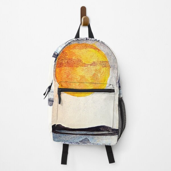 Item preview, Landscape with full moon designed and sold by Aquarelastudio.