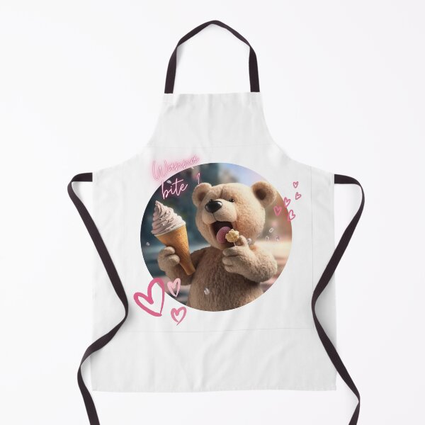 Item preview, cute teddy bear with ice cream designed and sold by BiHstore.