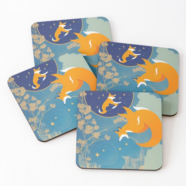 Item preview, Flower Floral Fox Yoga Beauty  designed and sold by ShopSunday.