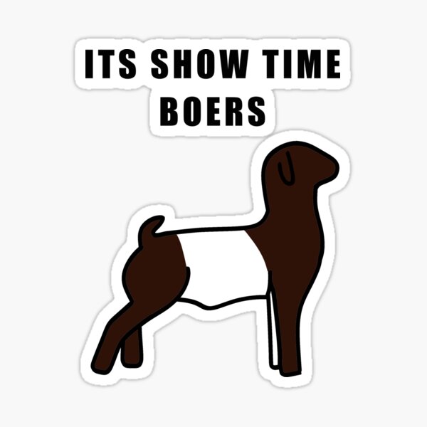Vista previa del artículo con la obra «SU SHOW TIME BOERS Cabra con cinturón rojo y blanco», diseñado y vendido por Horsequeenozie.