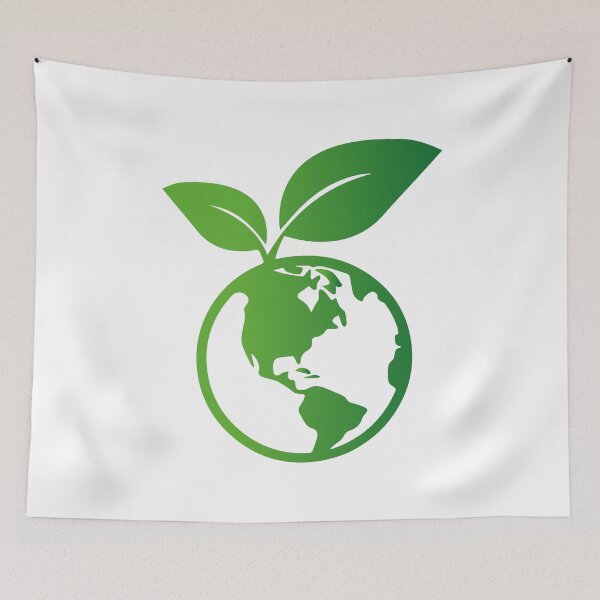 Item preview, planet earth bears fruit. ecology. green leaf designed and sold by Daria-design.