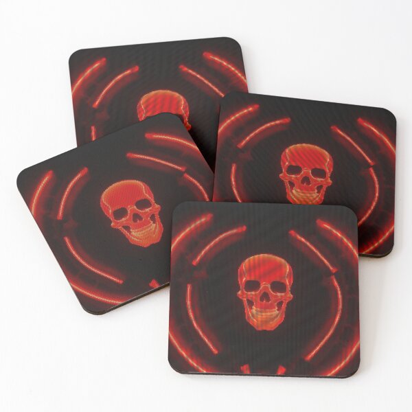 Aperçu de l'œuvre Flaming Glowing Skull 8-bit Pixel Art créée et vendue par PixelDripped.