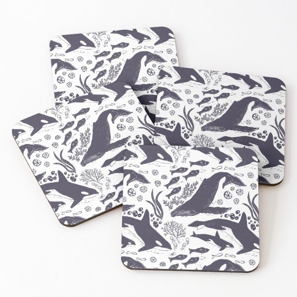 Item preview, Lincocut whales designed and sold by BlueDoorStudio.