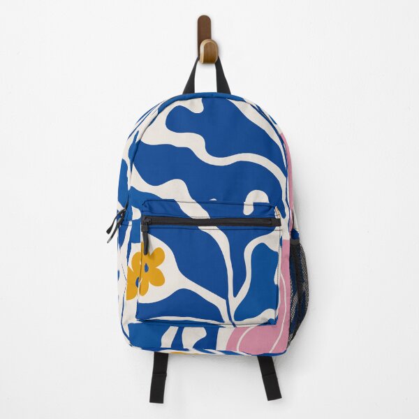 Item preview, Summer Bloom: Electric Blue Leaves & Golden Poppies designed and sold by karanwashere.