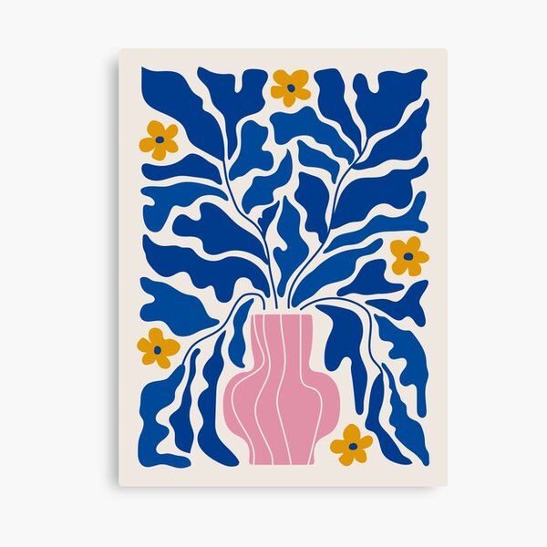 Item preview, Summer Bloom: Electric Blue Leaves & Golden Poppies designed and sold by karanwashere.