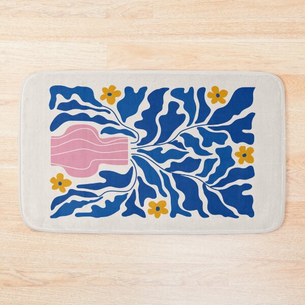 Item preview, Summer Bloom: Electric Blue Leaves & Golden Poppies designed and sold by karanwashere.