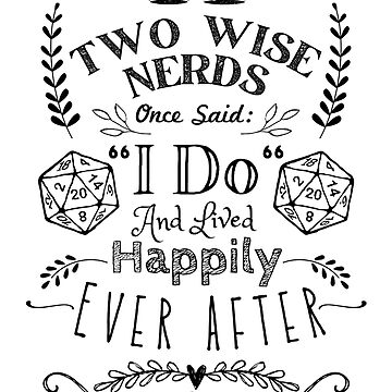 Artwork thumbnail, DnD Couple Two Wise Nerds Wedding Engagement Anniversary by Chickane