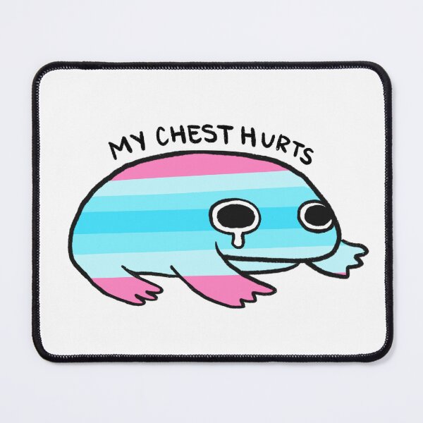 Item preview, My Chest Hurts | Pink and Blue Transmasc Pride Frog designed and sold by iristocat.