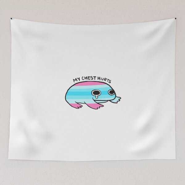 Item preview, My Chest Hurts | Pink and Blue Transmasc Pride Frog designed and sold by iristocat.