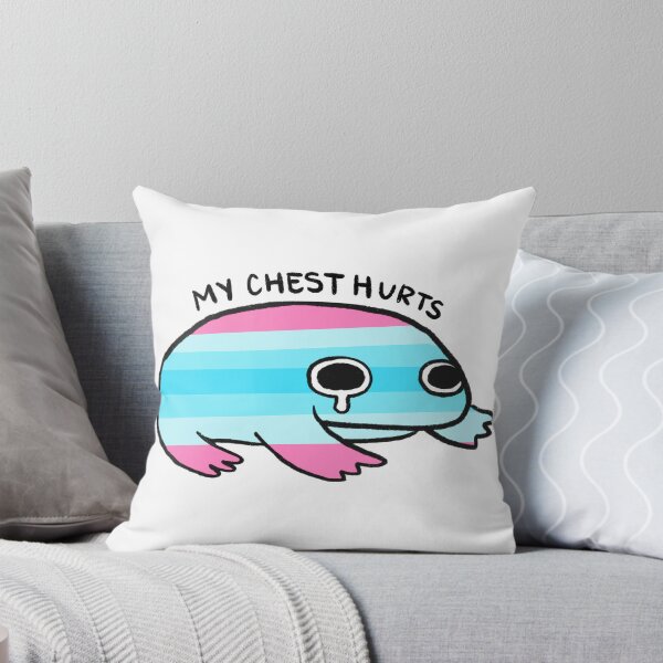 Item preview, My Chest Hurts | Pink and Blue Transmasc Pride Frog designed and sold by iristocat.