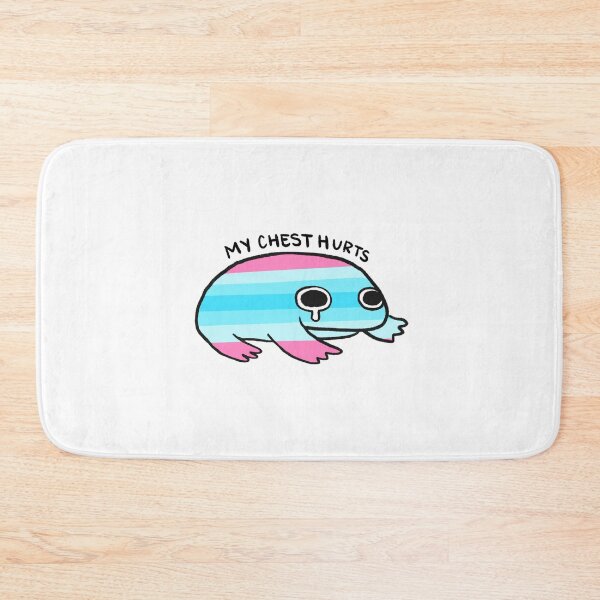 Item preview, My Chest Hurts | Pink and Blue Transmasc Pride Frog designed and sold by iristocat.