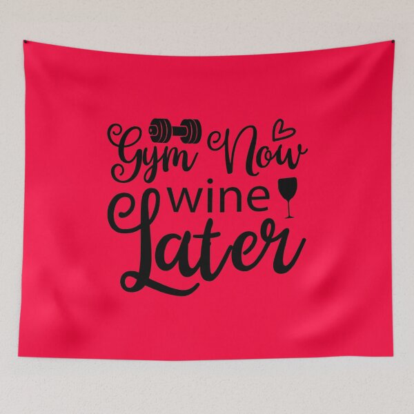 Item preview, Gym Now Wine Later Design by Amelinion designed and sold by AmeLinioN.