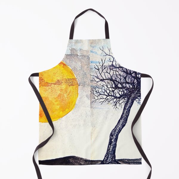 Item preview, Landscape with full moon designed and sold by Aquarelastudio.