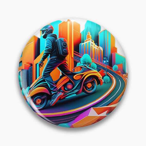 Item preview, Futurist motorbiker Neon  designed and sold by HaunterDesigner.