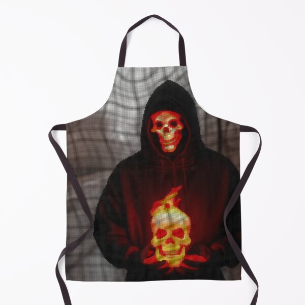 Item preview, Flaming Glowing Skull 8-bit Pixel Art designed and sold by PixelDripped.