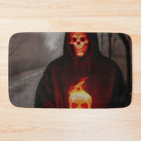 Item preview, Flaming Glowing Skull 8-bit Pixel Art designed and sold by PixelDripped.
