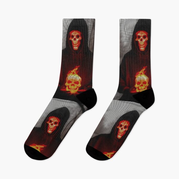 Item preview, Flaming Glowing Skull 8-bit Pixel Art designed and sold by PixelDripped.