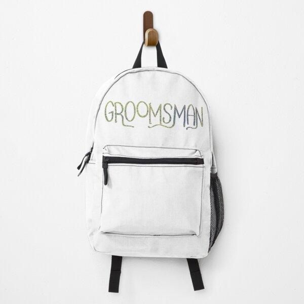 Item preview, Groomsman typography label yellow designed and sold by chuckletuckle.