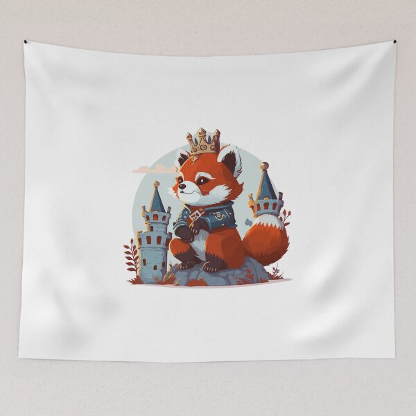 Item preview, red panda king designed and sold by animalusdesign.